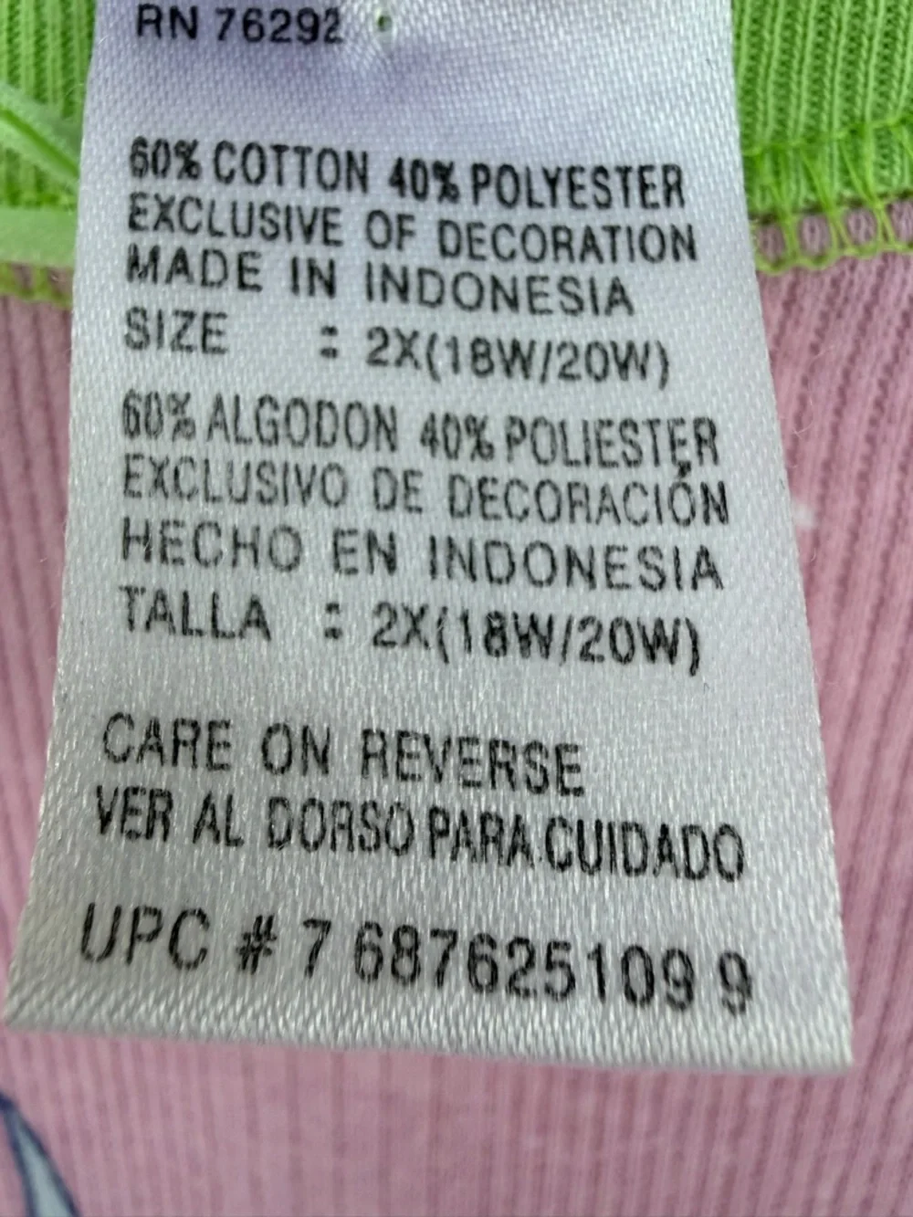 Disney Pink Fairy Print Pajama Set with Green Trim - Picture 6 of 9